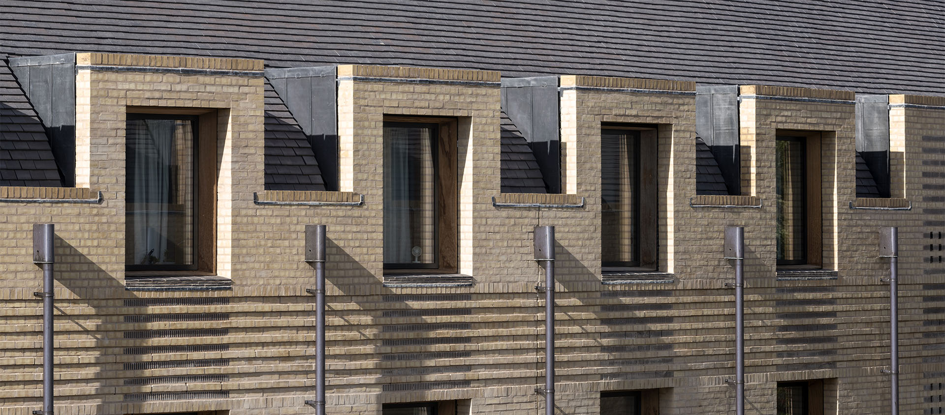 Croft Gardens at Kings College Cambridge with Dreadnought handmade Staffs blue roof tiles